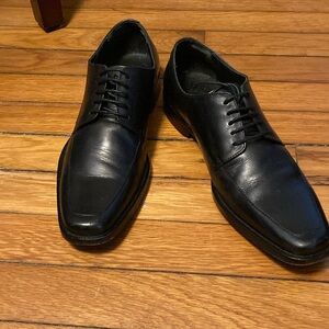 Boss Men’s Leather Derby Lace-Up Shoes Size 7 1/2 Black